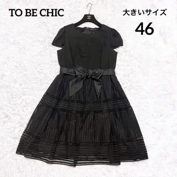 TO BE CHIC 허리 리본 레이스 스커트 원피스 46 4L