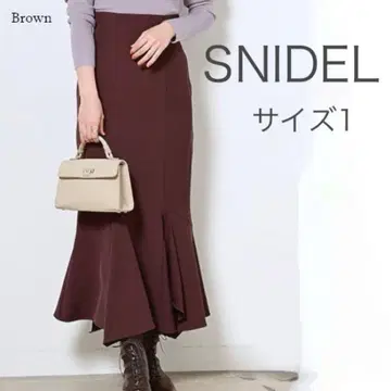 SNIDEL 머메이드 이리헴 스커트/브라운 1