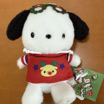 산리오 포차코 크리스마스 스웨터 봉제 인형