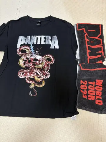 PANTERA 라우드 파크 2023 티셔츠 L 머플러 타월 포함