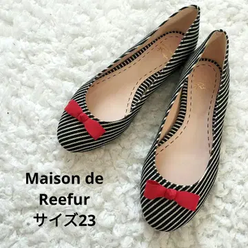 Maison de Reefur 발레 슈즈 스트라이프 리본 23