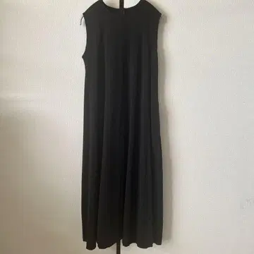 무인양품 블랙 슬리브리스 롱 원피스 L
