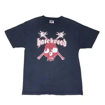 hatebreed 스컬 디자인 티셔츠 네이비