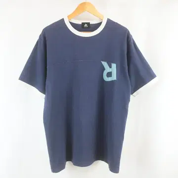 RED EAR 영문 로고 아플리케 오버 사이즈 링거 티셔츠 XL