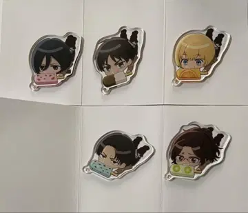 진격의 거인 카푸리코 아크릴 키링 컬렉션 5개 세트