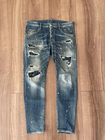 DSQUARED2 데님 SKATER JEAN 데미지 크러쉬 남성용