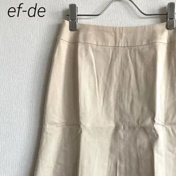 ef-de 무릎 기장 스커트 플레어 심플 안감 부착 예쁜 오피스