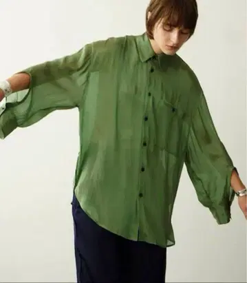 CLANE CHAMBRAY LOOSE SHIRT 그린 사이즈 1
