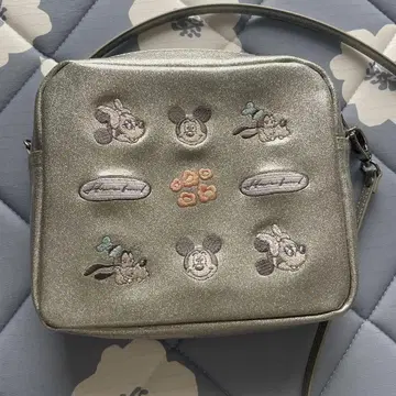 아코모데 숄더백 실버 라메 새상품급