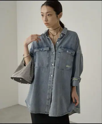 LOUNGEDRESS 라운지 드레스 데님 셔츠