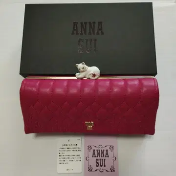 ANNA SUI 안나수이  외부 금속 지퍼  장지갑 블랙 검정  할리퀸