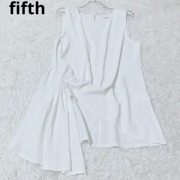 Fifth 디자인 슬리브리스 블라우스 비대칭 상의 여름 예쁜