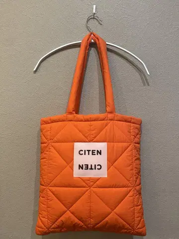 CITEN 패딩 토트백 퀼팅 오렌지