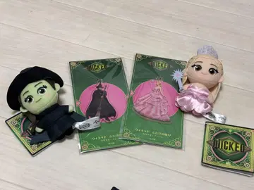 위키드 엘파바 & 그린다 봉제 인형 & 아크릴 키링 총 4종 세트