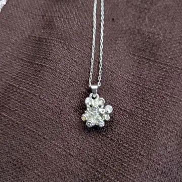 곰 모양의 크리스탈 펜던트 목걸이