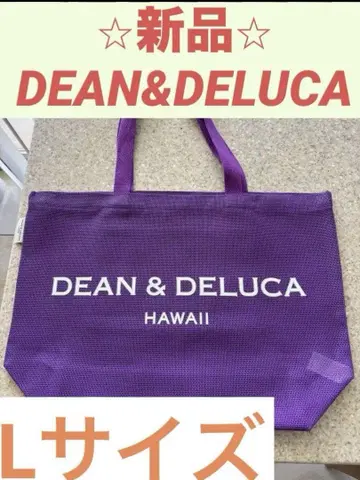 DEAN&DELUCA 토트백 하와이 한정판 2025 퍼플 L 사이즈
