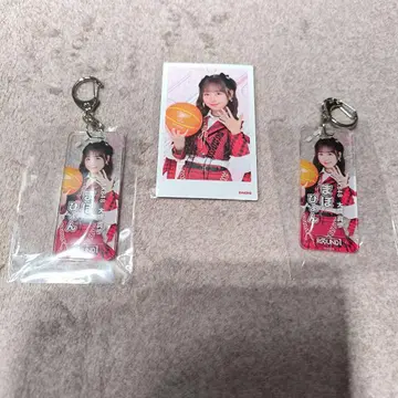 AKB48 오모리 마호 라운드 원 캔뱃지 아크링 키링