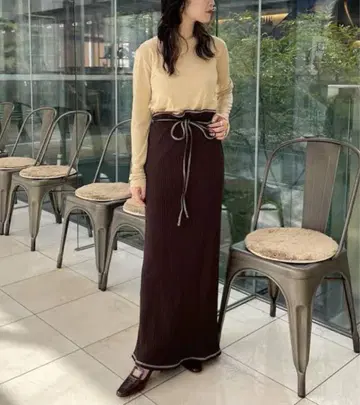 베이스 레인지 / XS 브라운 / 랩 스커트 / Brig Skirt