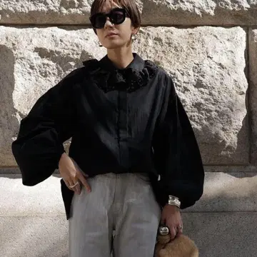 machatt 레이스 칼라 블라우스