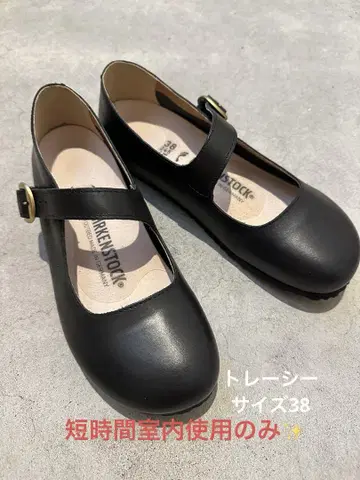새상품급 BIRKENSTOCK TRACY 트레이시 38 스무스 가죽 블랙
