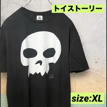 구제 의류 토이스토리 시드 스컬 프린트 티셔츠 블랙 픽사 XL