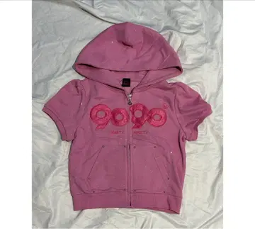9090 girl OG 로고 글리터 하프 지퍼 S