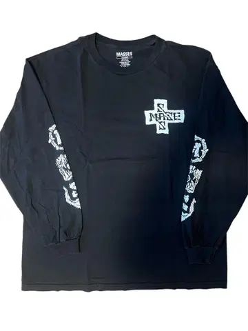 MASSES 긴팔 티셔츠 블랙 XL