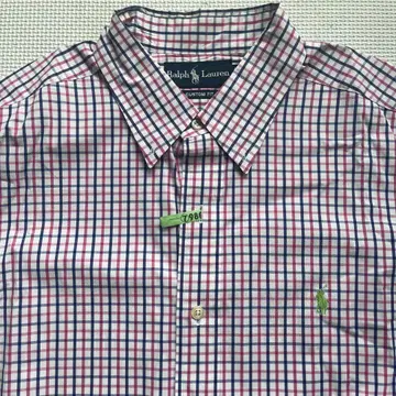 Ralph Lauren Custom Fit 반팔 셔츠 LL 체크 무늬