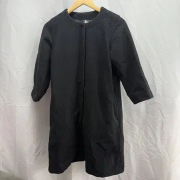 &MUJI LABO 블랙 노카라 코트