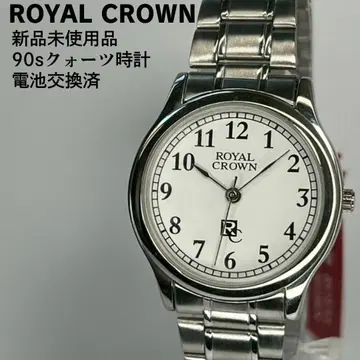 미사용품 ROYAL CROWN 90s 쿼츠 손목시계 배터리 교환 완료