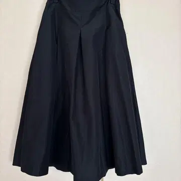 DAMA 블랙 플레어 롱 스커트 플리츠
