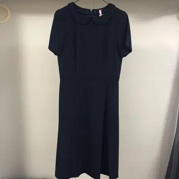 네이비 카라 부착 수험 원피스