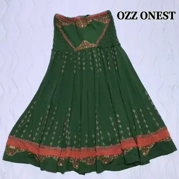 OZZ ONEST 오즈 오네스트 그린 스커트 원피스 오즈온 레이스업