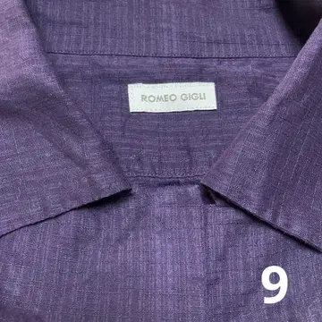 ROMEO GIGLI 로메오 지리 퍼플 반소매 셔츠