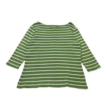 L.L.Bean 보더 티셔츠 그린 화이트 M