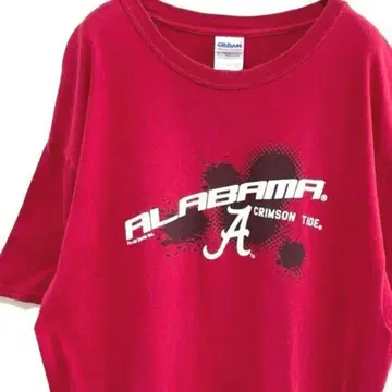 길단 티셔츠 ALABAMA 레드 빨간색 L 구제 의류