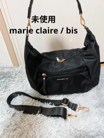 미사용 marie claire bis 숄더백 나일론 블랙