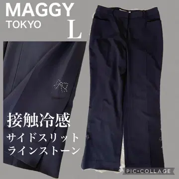 MAGGY TOKYO 매기 슬랙스 센터 프레스 접촉 냉감 사이드 슬릿
