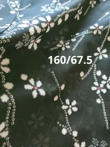 여름 기모노, 화학 섬유, 짜기 풍, 블랙 베이스, 160/67.5