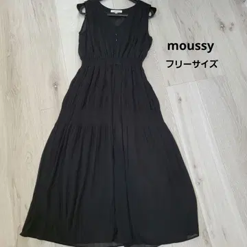 마우지 moussy/블랙 슬리브리스 원피스