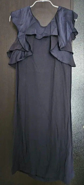 맥스앤코 네이비 원피스 드레스 비쥬 벨트 포함