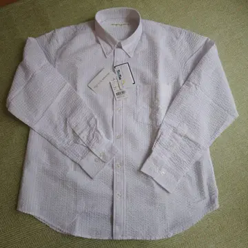 TAKASHIMAYA Style Plus 화이트 LL 버튼 다운 셔츠
