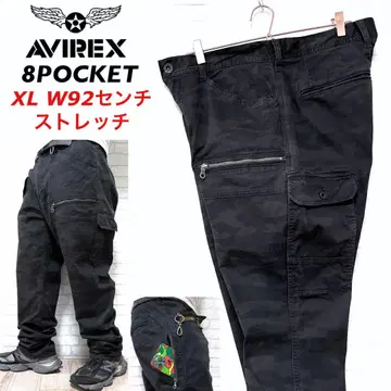 AVIREX 카모플라쥬 블랙 카모 도비 스트레치 8 포켓 밀리터리 팬츠