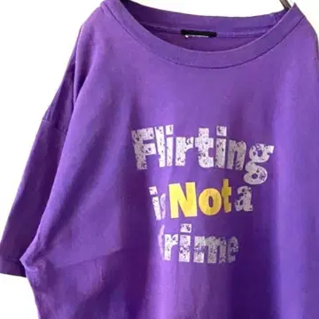 Flirting is Not a Crime 티셔츠 퍼플 보라색 구제 의류