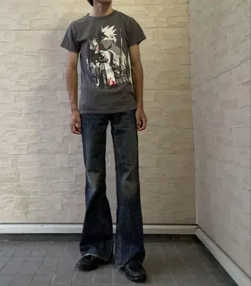 00s 애니메이션 티셔츠 나루토 카카시 빈티지 구제 의류 y2k 피치 티