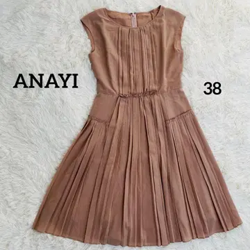 ANAYI 아나이 슬리브리스 롱 드레스 베이지 플리츠