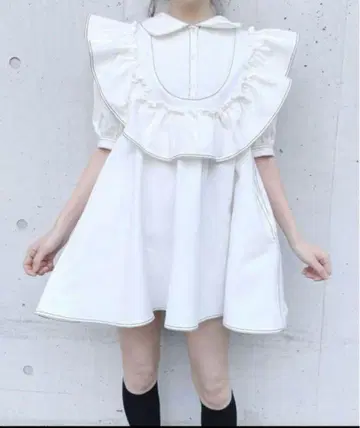 릴릴리 프릴 데님 원피스