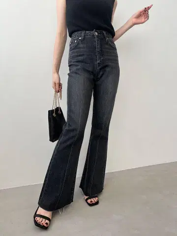 반 플레어 데님 그레이 0