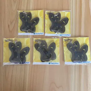 훼미리마트 한정 포켓몬 아크릴 참 블래키 키링 5개 세트