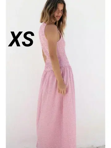 자라 깅엄 체크 무늬 미디 원피스 XS 완판템